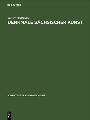 cover image of Denkmale sächsischer Kunst